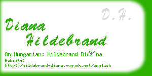 diana hildebrand business card